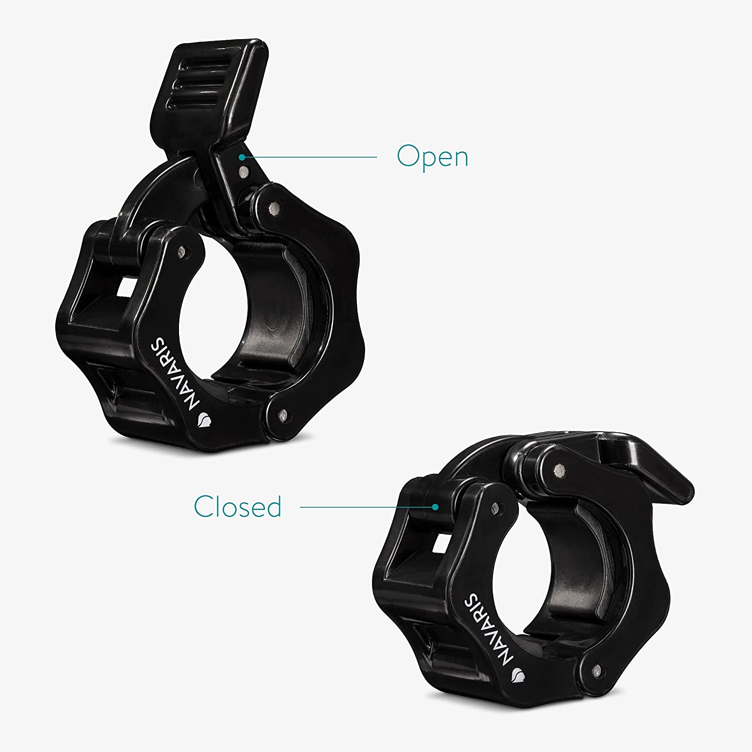 Navaris Σετ με 4 Σφιγκτήρες για Βάρη - 30mm - Black - 46149.4.01