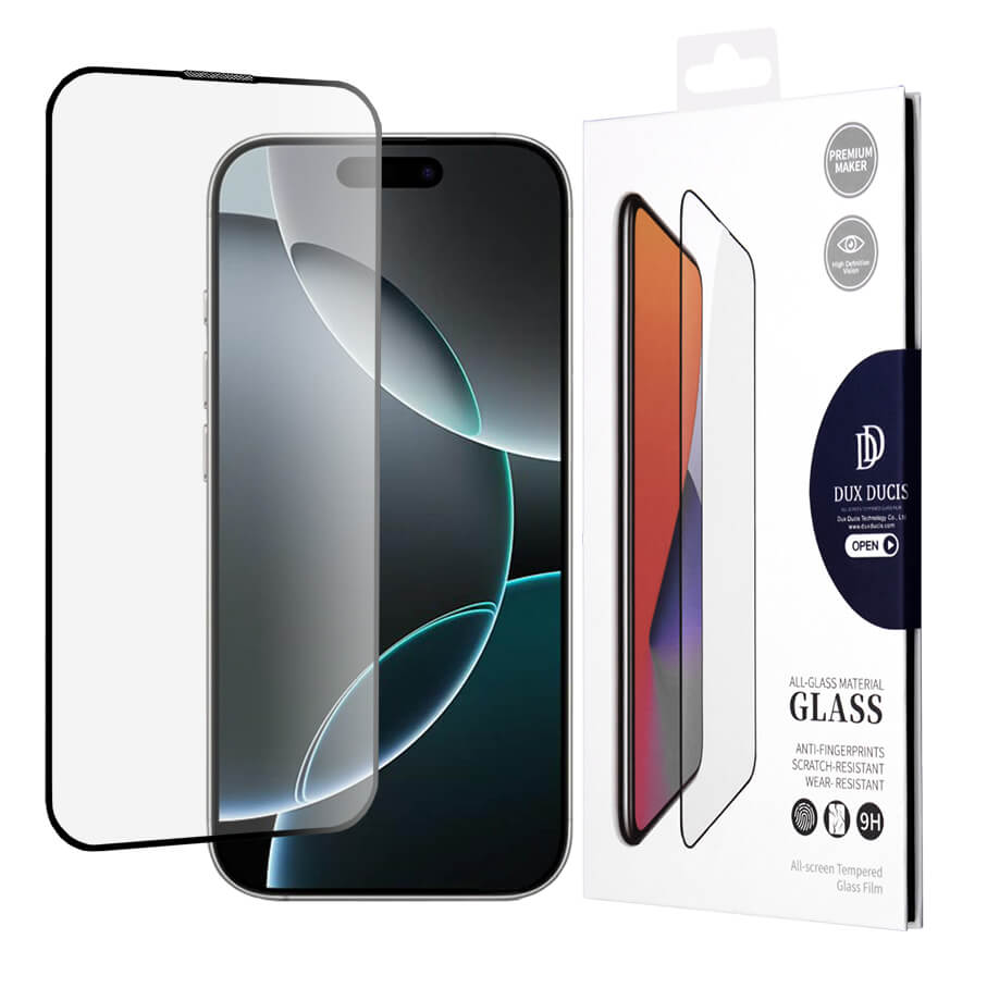 Dux Ducis iPhone 16 Pro 9D 9H Full Screen Case Friendly Tempered Glass Αντιχαρακτικό Γυαλί Οθόνης - Black