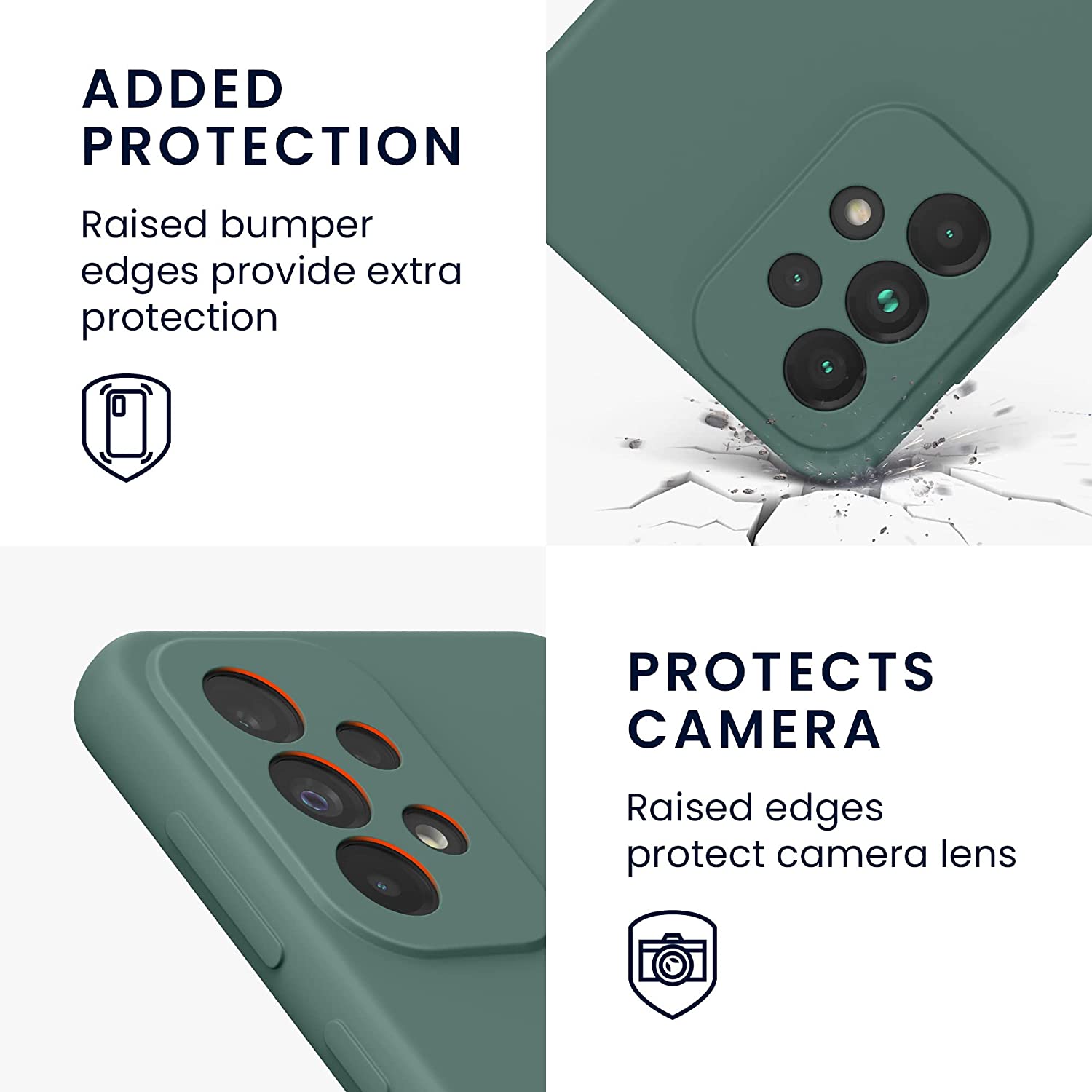 KW Samsung Galaxy A33 5G Θήκη Σιλικόνης Rubberized TPU - Blue Green - 57833.171