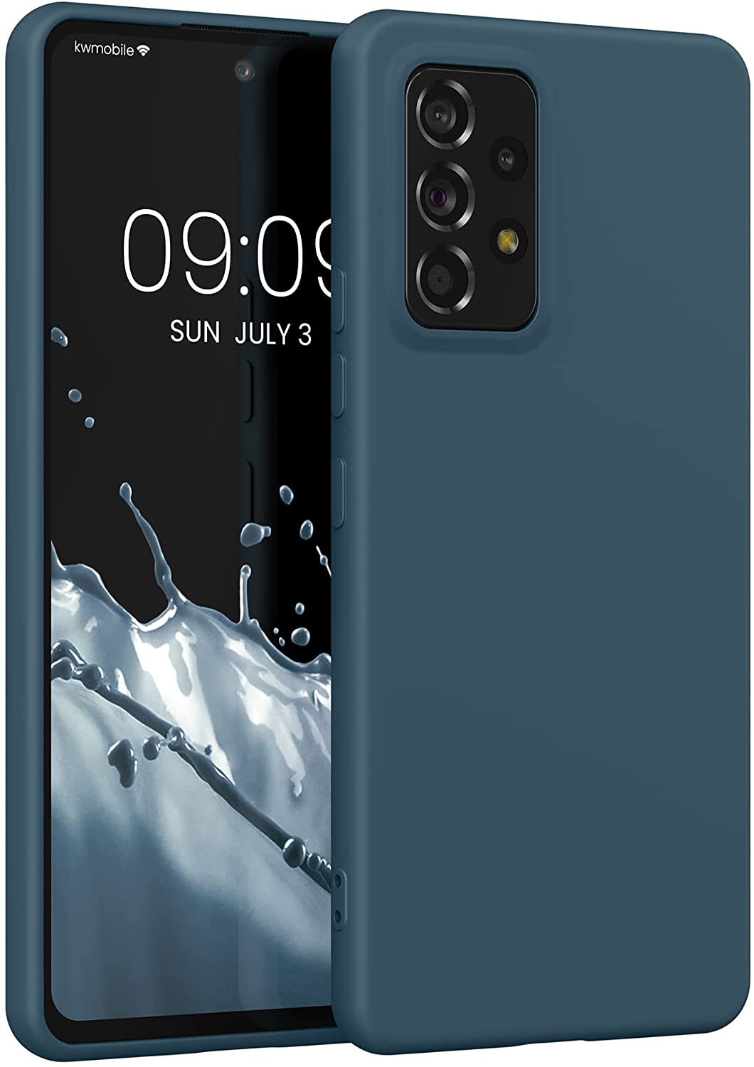 KW Samsung Galaxy A53 5G Θήκη Σιλικόνης Rubberized TPU - Slate Grey - 58051.202