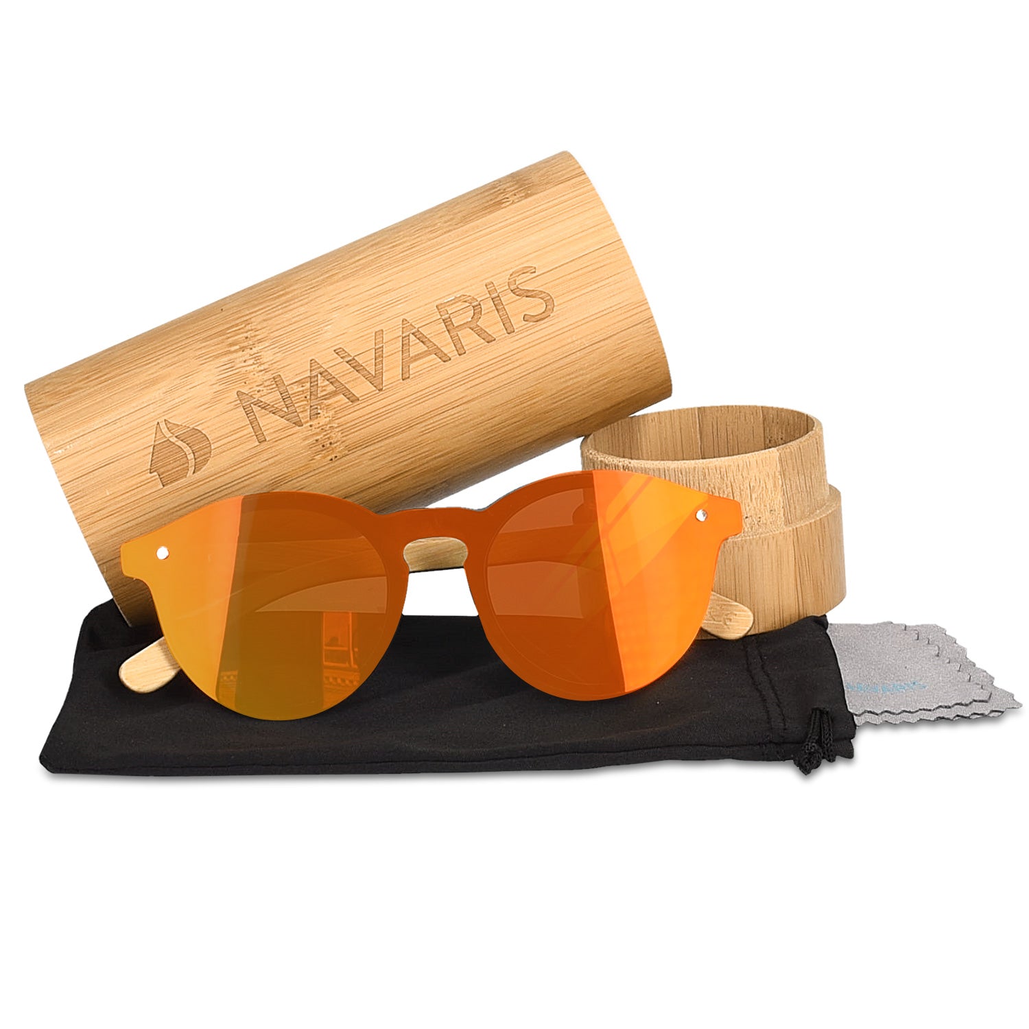 Navaris Unisex Γυαλιά Ηλίου - UV400 - Light Brown - 45900.24.29