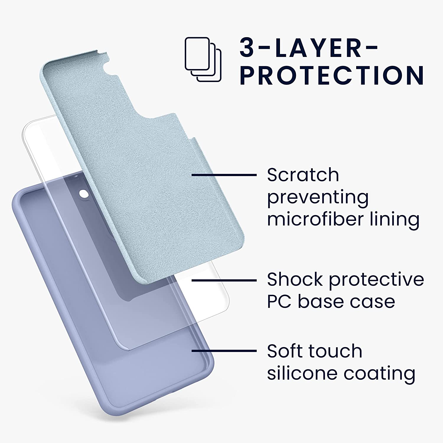 KW Samsung Galaxy S22 Plus Θήκη Σιλικόνης Rubberized TPU - Matte Light Blue - 56761.58