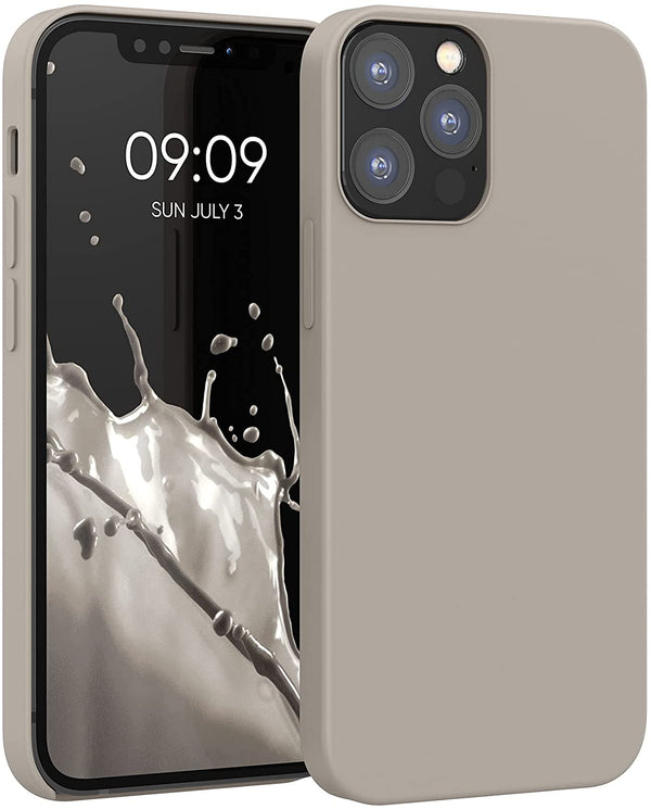KW iPhone 12 / iPhone 12 Pro Θήκη Σιλικόνης Rubber TPU - Taupe - 52641.43