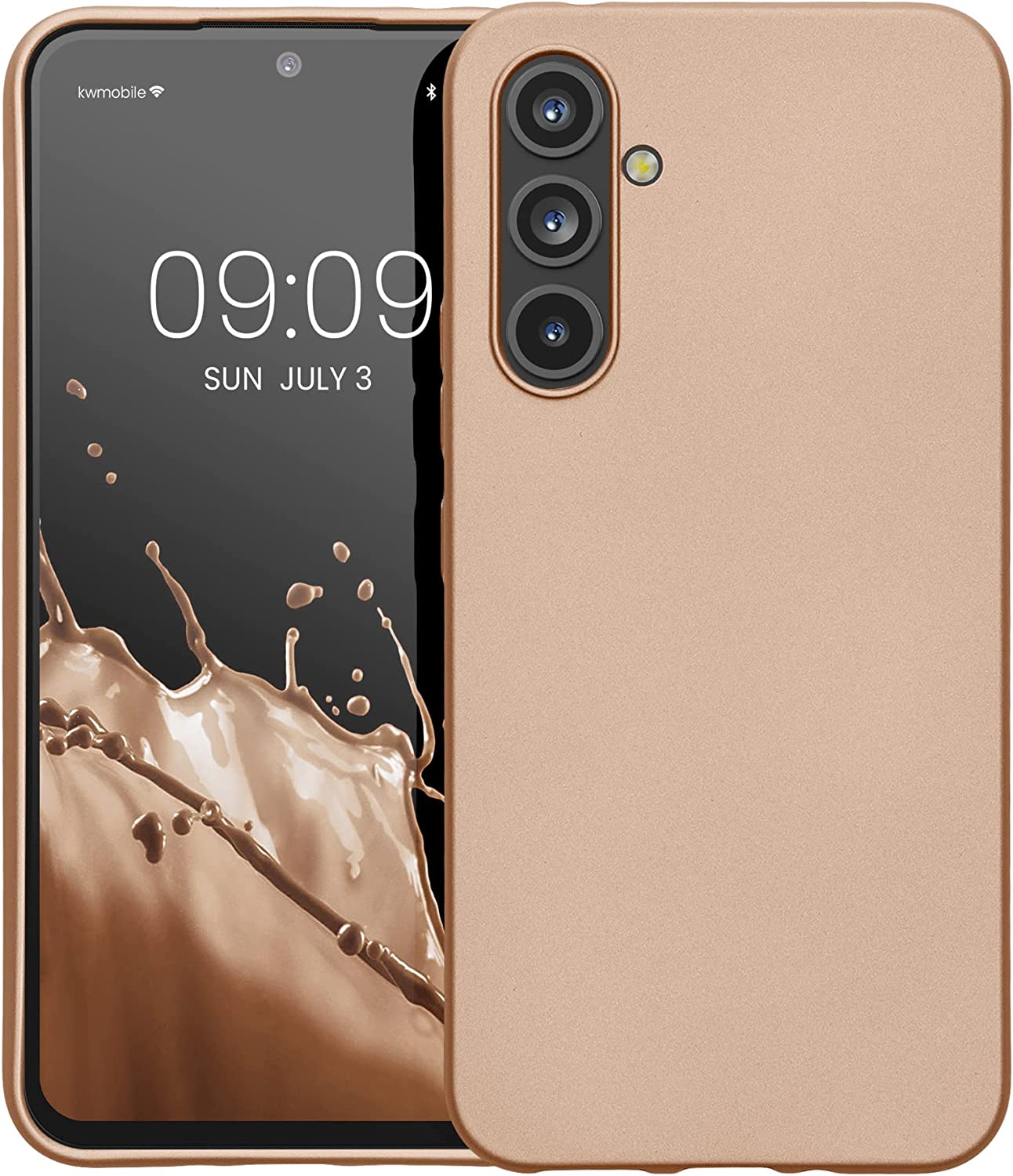 KW Samsung Galaxy A54 5G Θήκη Σιλικόνης TPU - Metallic Gold - 60797.66