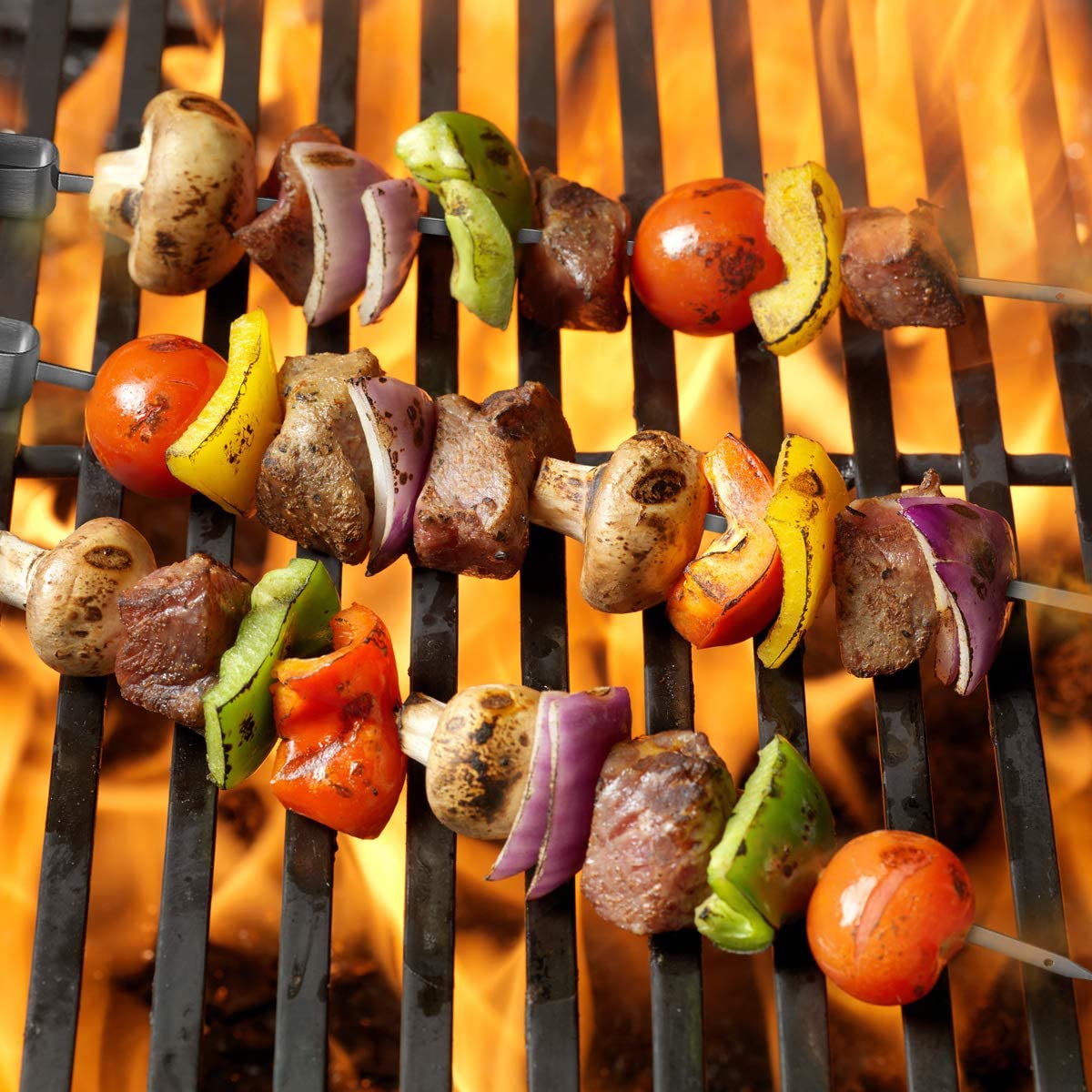 Navaris Σετ με 8 Σουβλάκια Μπάρμπεκιου από Ανοξείδωτο Ατσάλι - 41cm - Silver - 49077.01