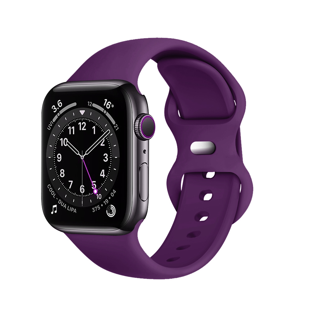 Techsuit W031 Λουράκι Apple Watch 4/5/6/7/8/9/10/11 - SE (1/2/3) - ULTRA (1/2/3) - 44/45/46/49mm Watchband Λαστιχένιο - Dark Purple