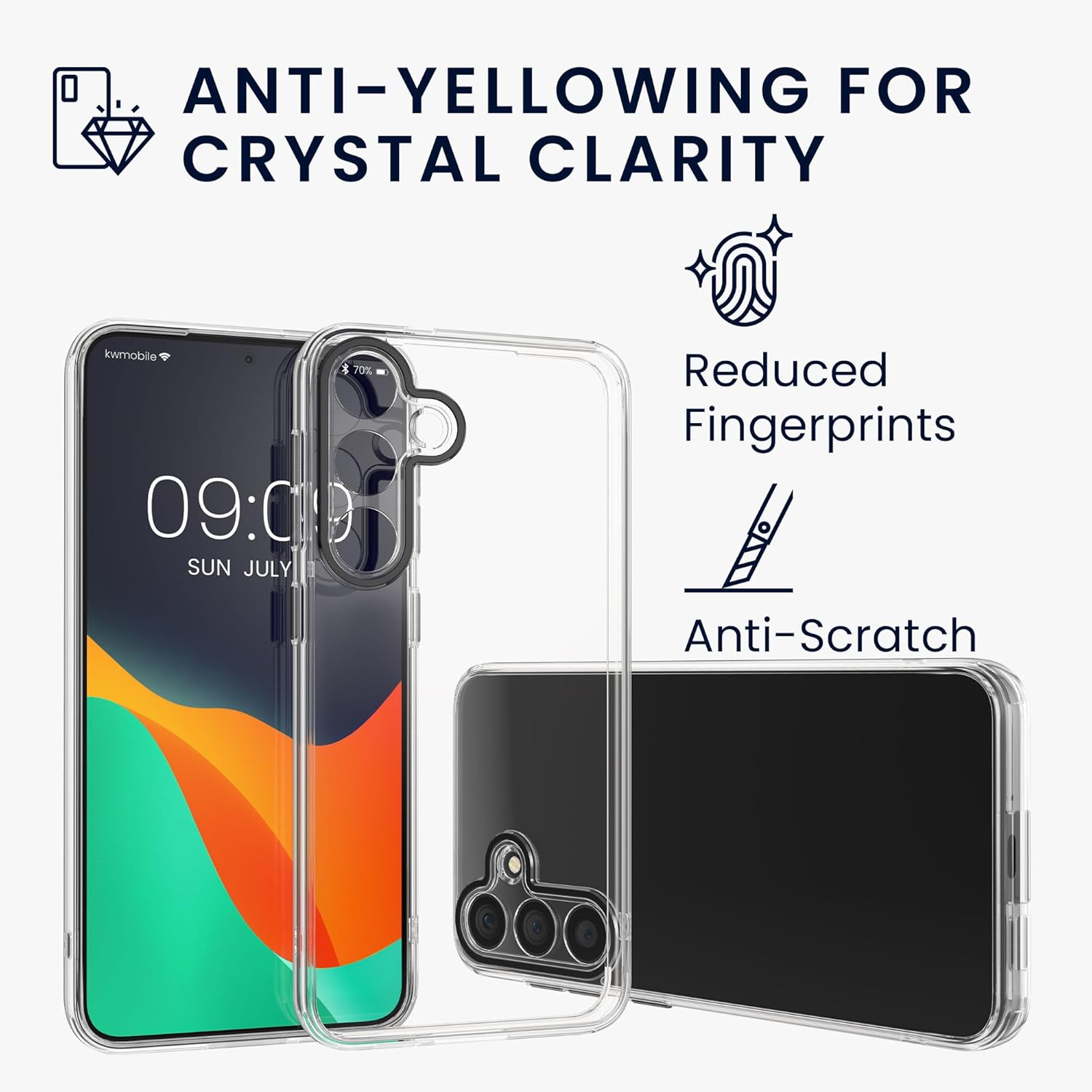 KW Samsung Galaxy S24+ Θήκη Σιλικόνης TPU με Προστασία Κάμερας - Διάφανη