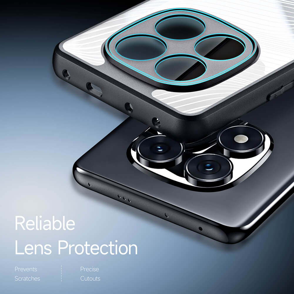 Dux Ducis Xiaomi Redmi Note 14 Pro 5G / Poco X7 Aimo Series Σκληρή Θήκη με Πλαίσιο Σιλικόνης - Black