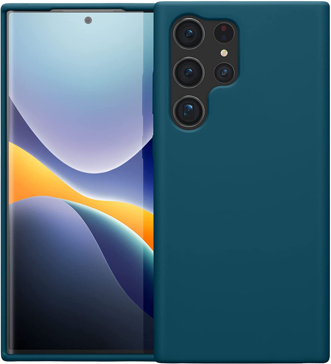 KW Samsung Galaxy S23 Ultra Θήκη Σιλικόνης Rubberized TPU - Matte Petrol - 60275.57