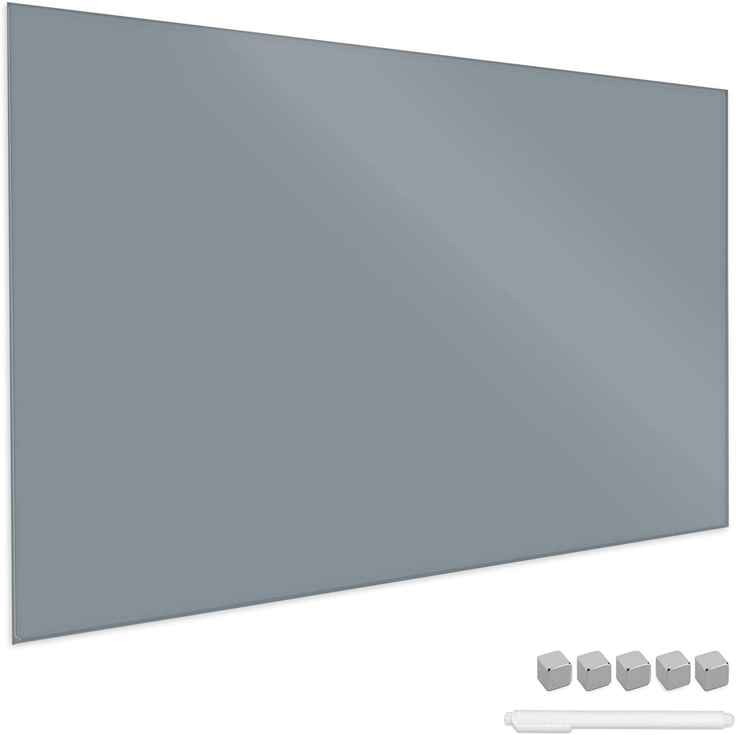 Navaris Μαγνητικός Γυάλινος Πίνακας - 90 x 60cm - Grey - 49646.22