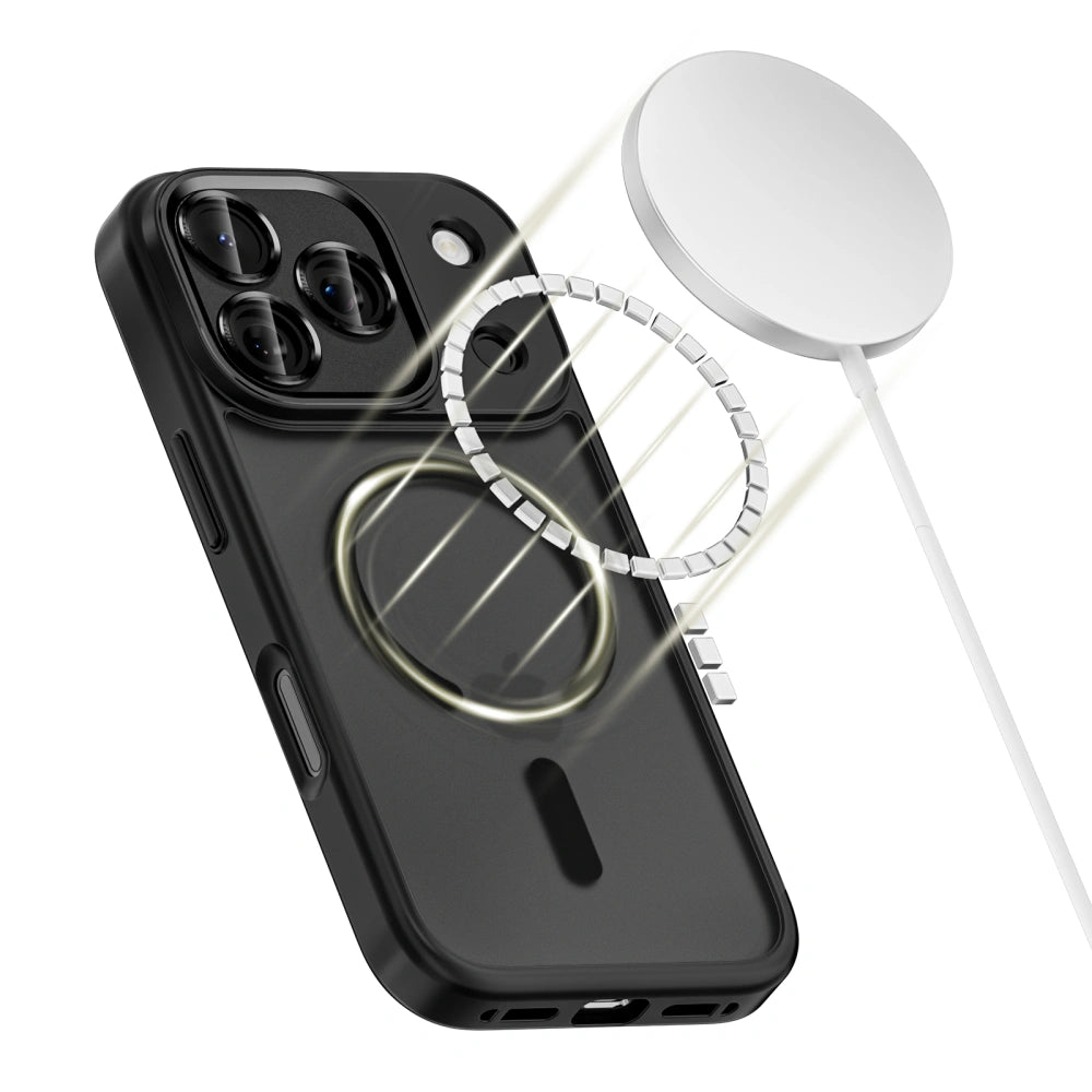 Tech-Protect iPhone 17 Pro Max - MagCam MagSafe - Σκληρή Θήκη με Πλαίσιο Σιλικόνης και Προστασία Κάμερας - Matte Black