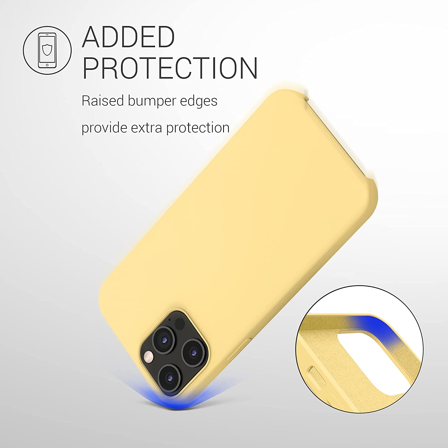 KW iPhone 12 Pro Max Θήκη Σιλικόνης Rubber TPU - Mellow Yellow - 52644.216