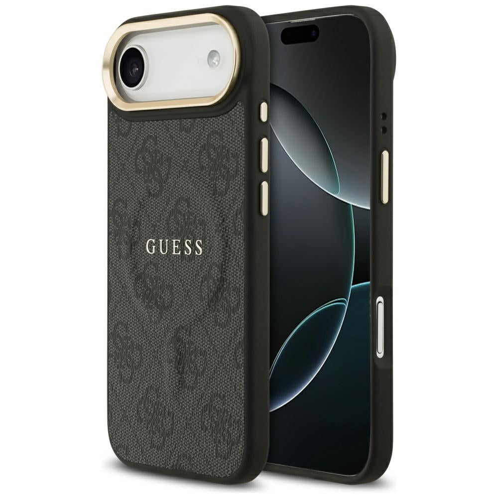 Guess iPhone Air - 4G PU Classic Logo MagSafe - Σκληρή Θήκη με Πλαίσιο Σιλικόνης και Επένδυση Οικολογικού Δέρματος - Black - GUHMP17MP4MSEGCK