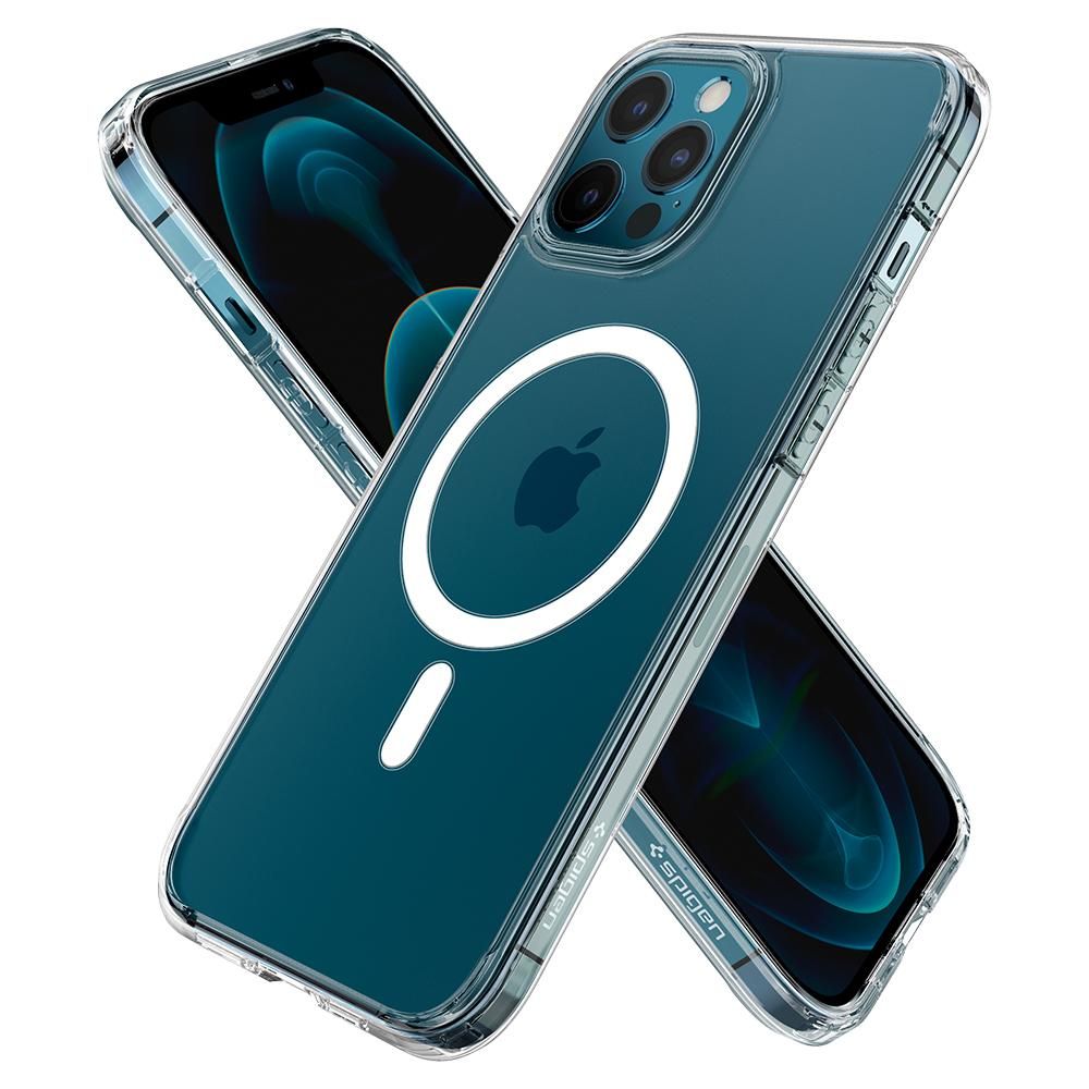 Spigen iPhone 12 Pro Max Ultra Hybrid Mag Σκληρή Θήκη με Πλαίσιο Σιλικόνης Και MagSafe - White / Διάφανη