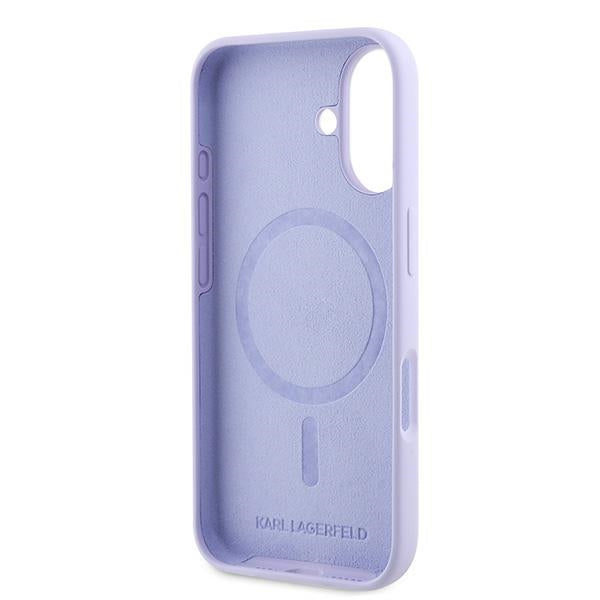 Karl Lagerfeld iPhone 16 - Silicone KC Heads Ring MagSafe - Θήκη Σιλικόνης με MagSafe - Purple - KLHMP16SSCMKCRHU - likebrands.gr