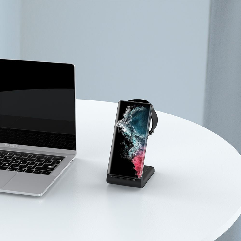 Tech-Protect QI15W-A36 3in1 Ασύρματος Φορτιστής για Android - Black