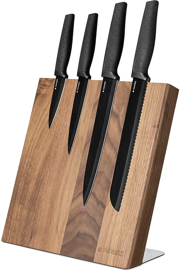 Navaris Walnut Magnetic Knife Holder Μαγνητική Ξύλινη Βάση Μαχαιριών - Brown - 47366.04