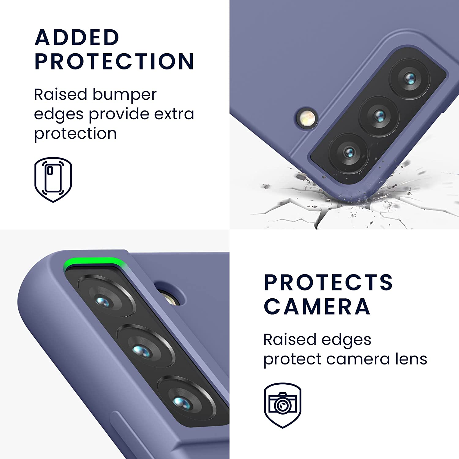 KW Samsung Galaxy S22 Θήκη Σιλικόνης Rubberized TPU - Lavender Grey Matte - 56756.136