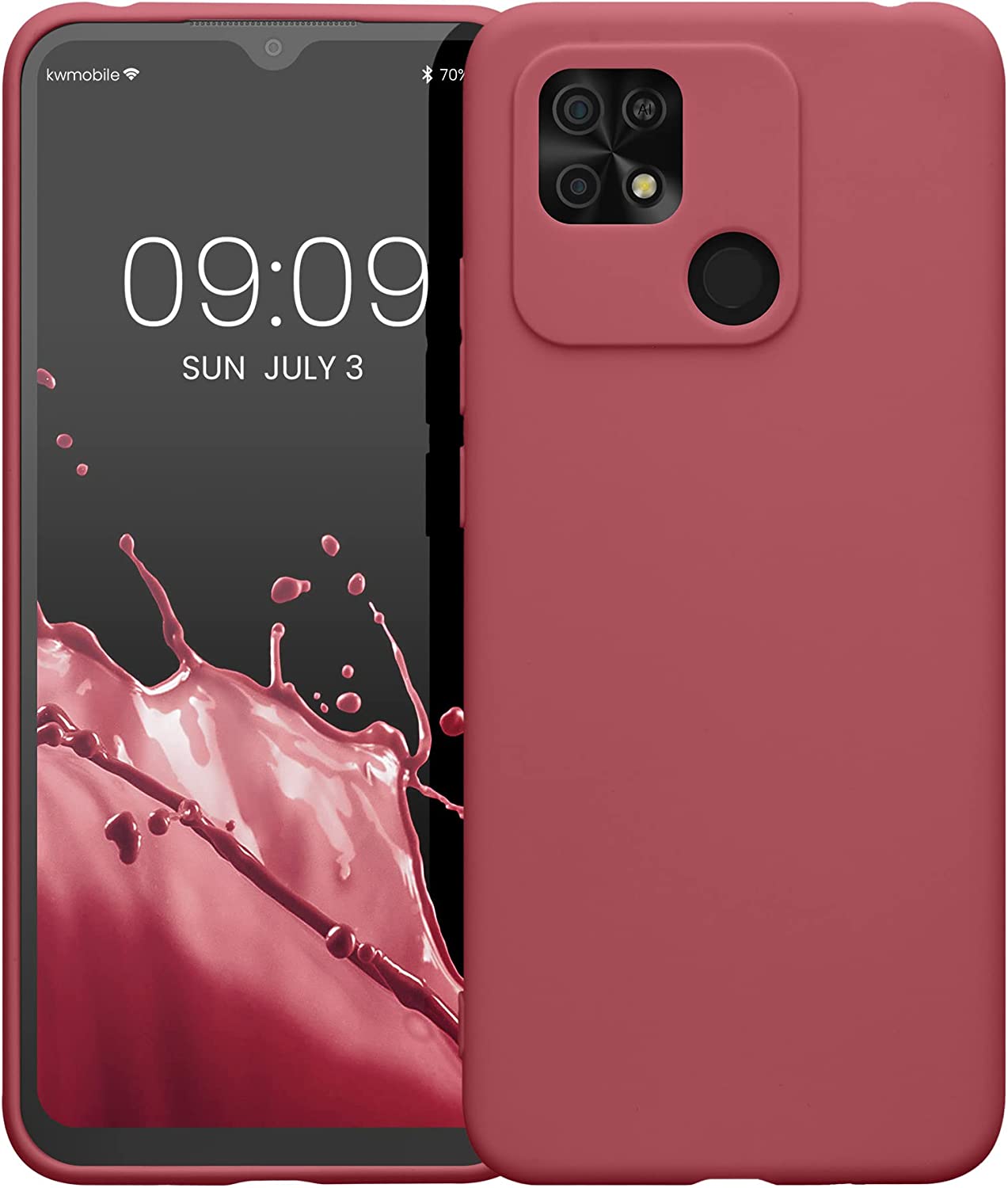 KW Xiaomi Xiaomi Redmi 10C Θήκη Σιλικόνης TPU - Dark Rose - 59231.167