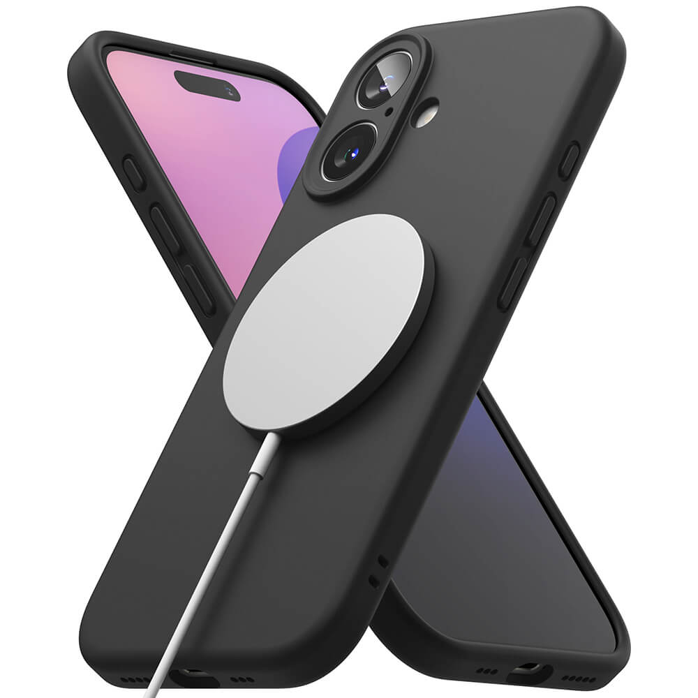 Ringke iPhone 16 Plus Silicone Magnetic MagSafe Case Θήκη Σιλικόνης με MagSafe - Black