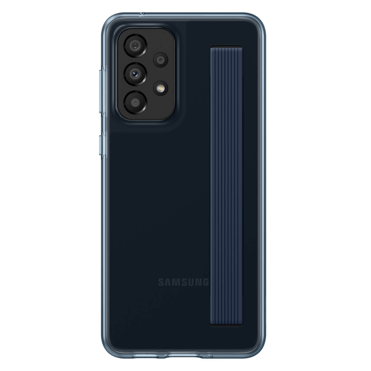 Samsung Slim Strap Cover Samsung Galaxy A33 5G Σκληρή Θήκη με Πλαίσιο Σιλικόνης - Black / Ημιδιάφανη - EF-XA336CBEGWW