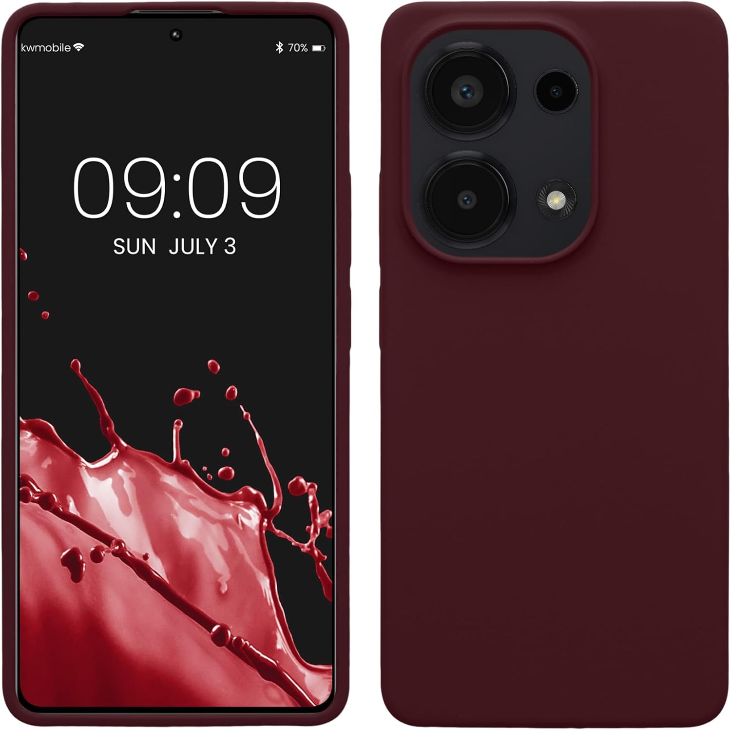 KW Xiaomi Redmi Note 13 Pro 4G Θήκη Σιλικόνης Rubberized TPU - Bordeaux Purple