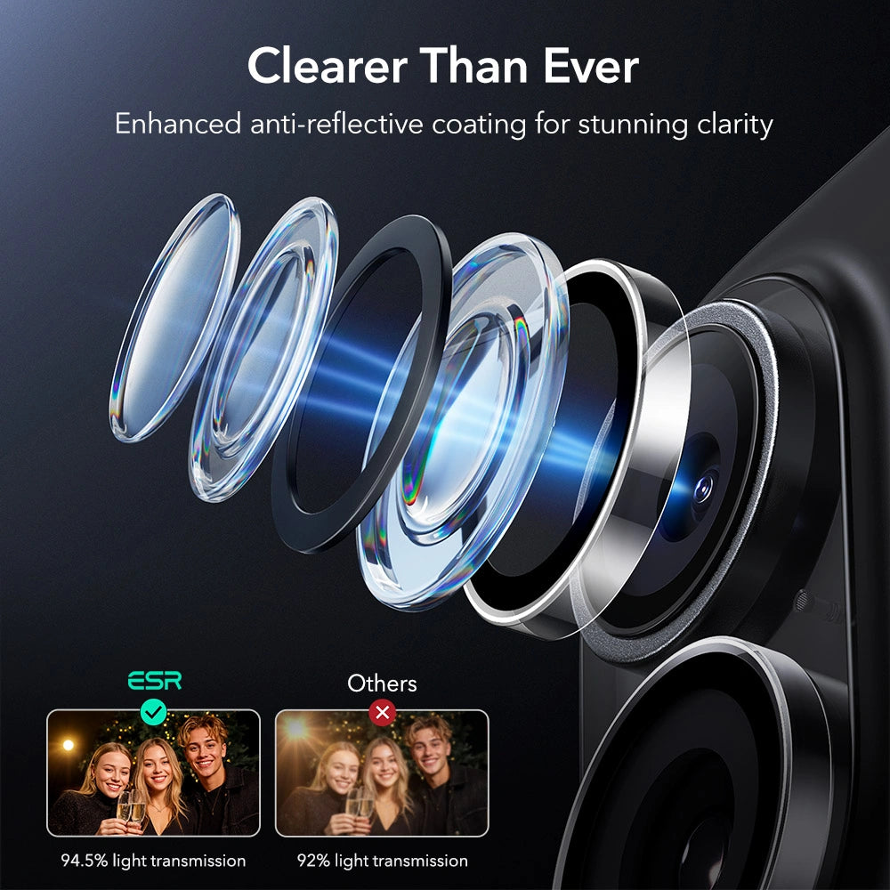 ESR iPhone 16 / iPhone 16 Plus / iPhone 17 Armorite - Αντιχαρακτικό Γυαλί για την Κάμερα - Clear