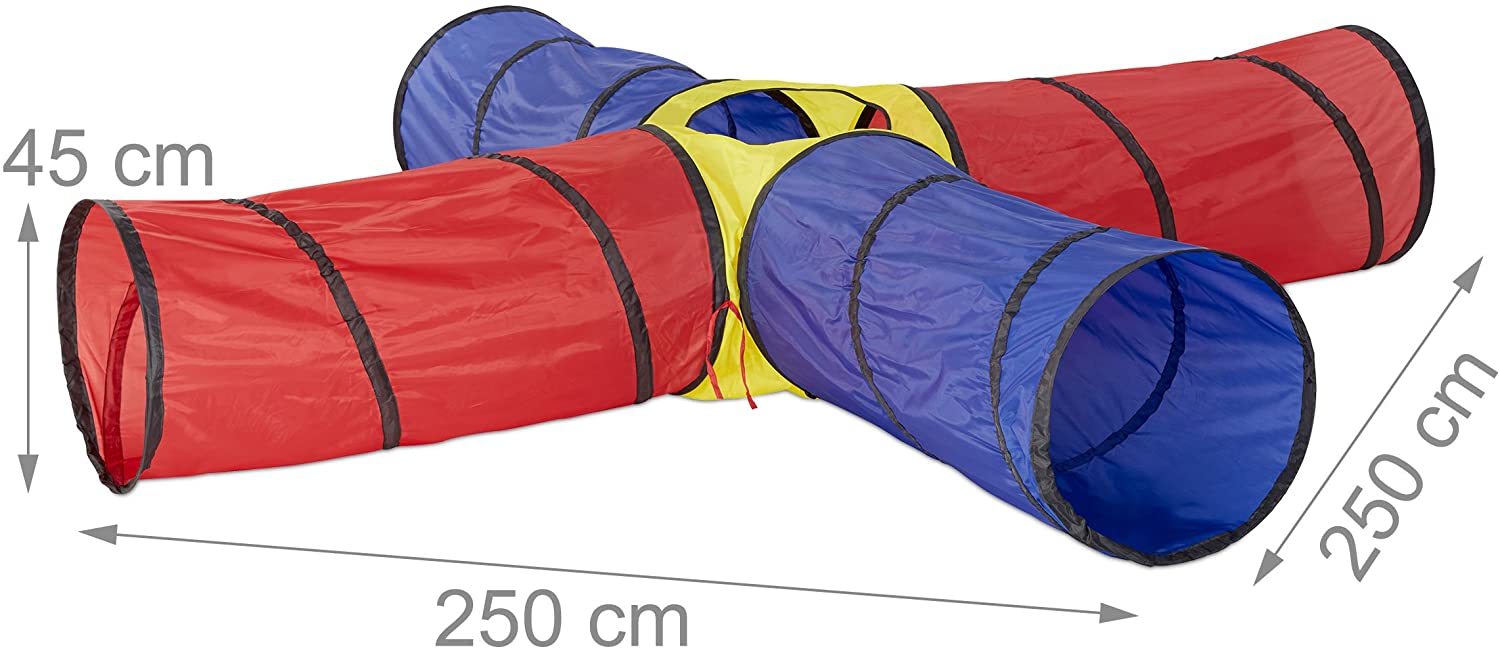 Relaxdays XXL Παιδικό Παιχνίδι Τούνελ - Multi-Coloured - 4052025224677