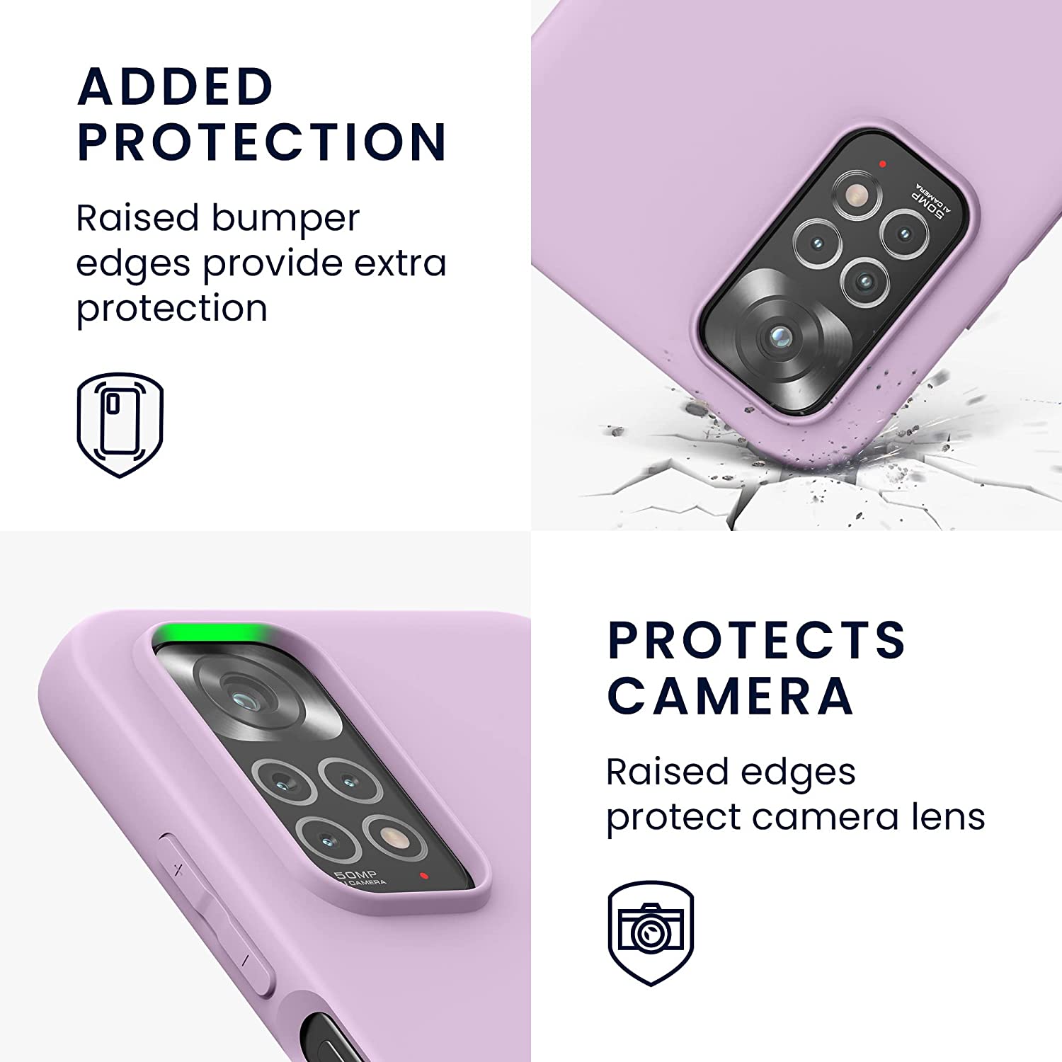 KW Xiaomi Redmi Note 11 / Redmi Note 11S Θήκη Σιλικόνης TPU - Mauve - 57368.140