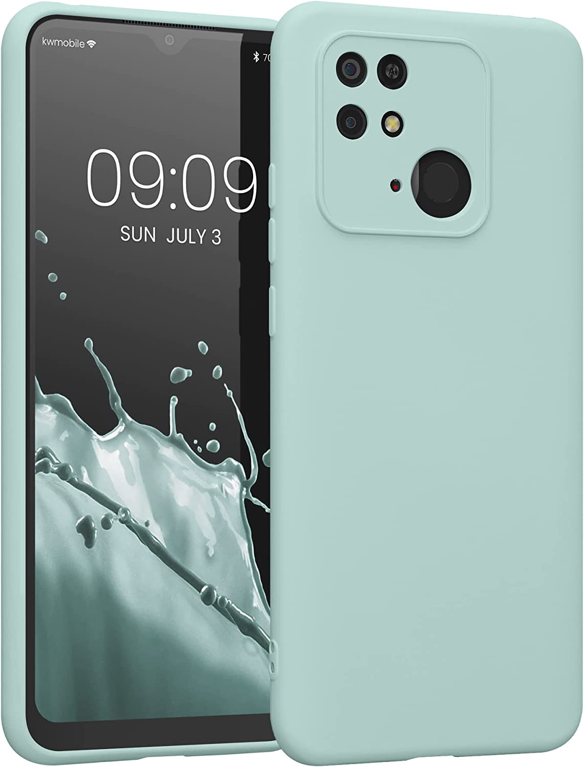 KW Xiaomi Redmi 10C Θήκη Σιλικόνης Rubberized TPU - Cool Mint - 59229.200