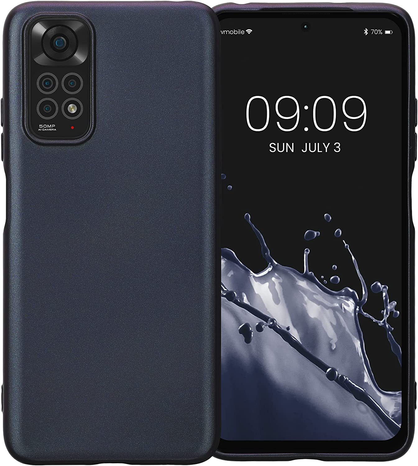 KW Xiaomi Redmi Note 11 / Redmi Note 11S Θήκη Σιλικόνης TPU - Metallic Berry - 57370.115