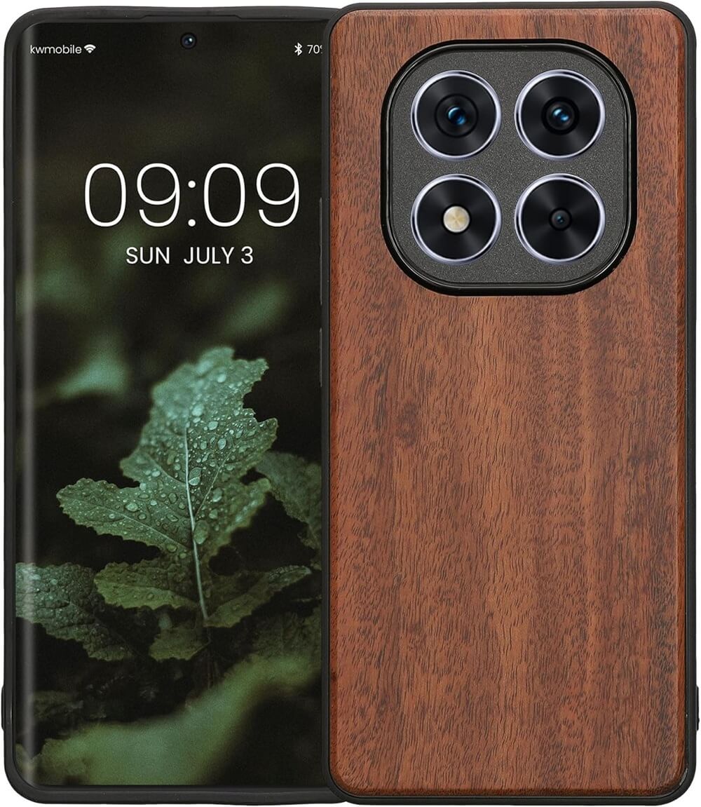 KW Xiaomi Redmi Note 14 Pro 5G / Poco X7 Θήκη από Φυσικό Ξύλο - Vintage Brown