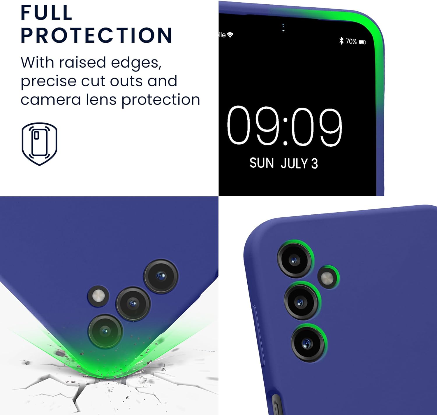 KW Samsung Galaxy A14 5G Θήκη Σιλικόνης Rubberized TPU - Blue Purple