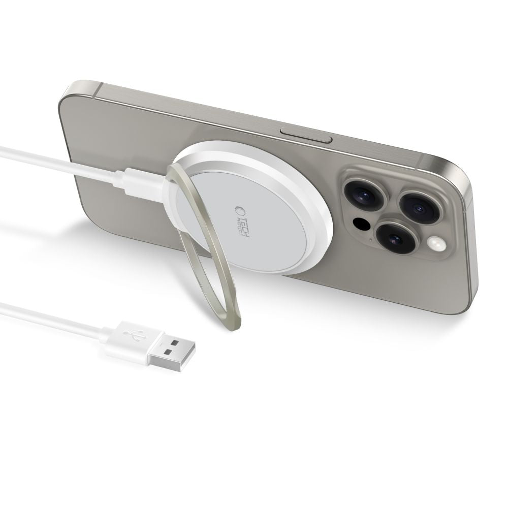 Tech-Protect QI15W-A33 15W Ασύρματος Φορτιστής MagSafe - White