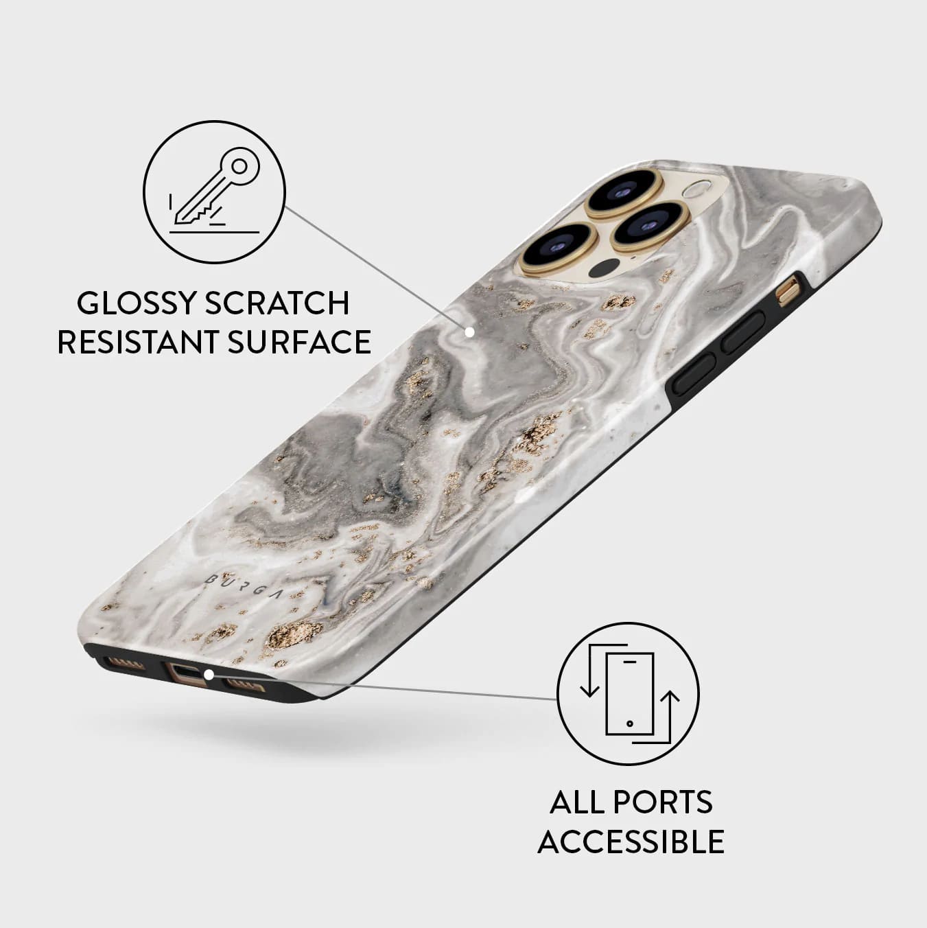Burga iPhone 14 Pro Max Fashion Tough Σκληρή Θήκη - Snowstorm