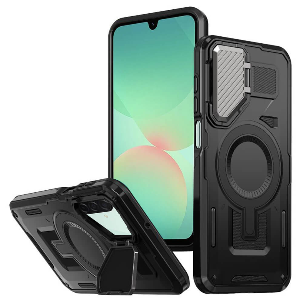 Techsuit Samsung Galaxy A26 5G CamVault MagSafe Σκληρή Θήκη με Πλαίσιο Σιλικόνης - Black