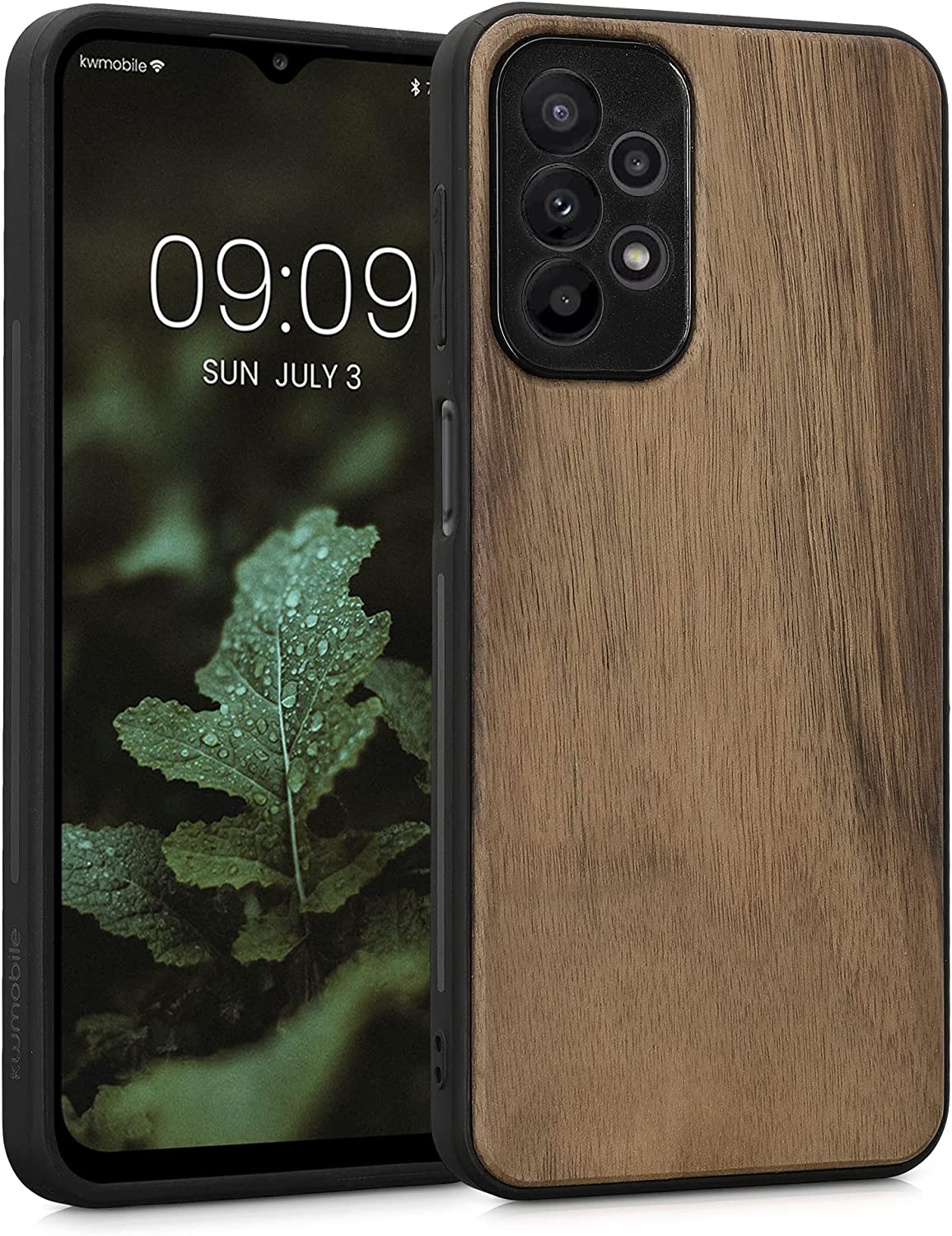 KW Samsung Galaxy A23 5G Θήκη από Φυσικό Ξύλο - Dark Brown - 57994.18