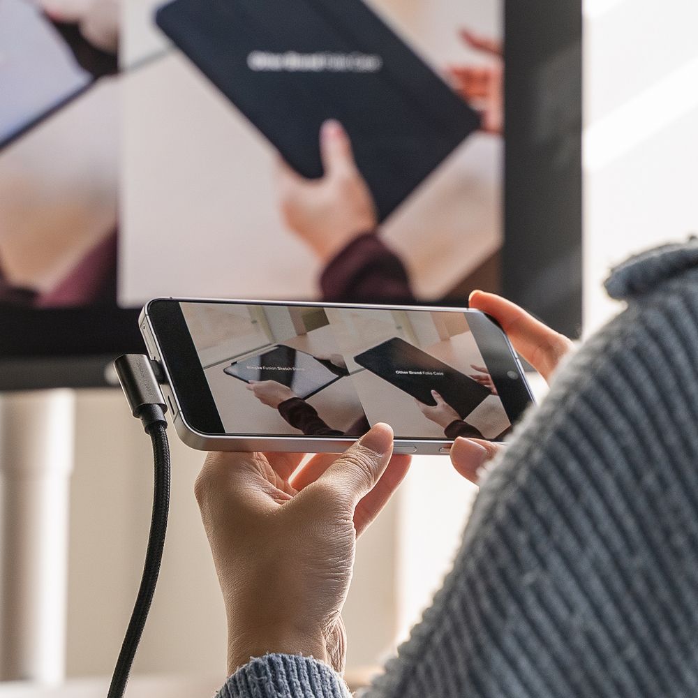 Ringke 3.2 Gen 2x2 PD 240W 5A 90 Degree - Καλώδιο Δεδομένων και Φόρτισης Type-C to Type-C - 2m - Black