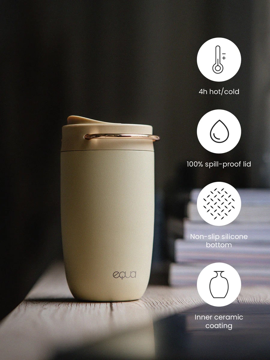 Equa Cup - Κούπα Θερμός από Ανοξείδωτο Ατσάλι - 300ml - Butter