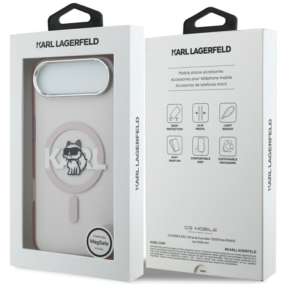 Karl Lagerfeld iPhone Air - IML Choupette Sketch Logo MagSafe - Σκληρή Θήκη με Πλαίσιο Σιλικόνης - Pink - KLHMP17MHGCHGKBP