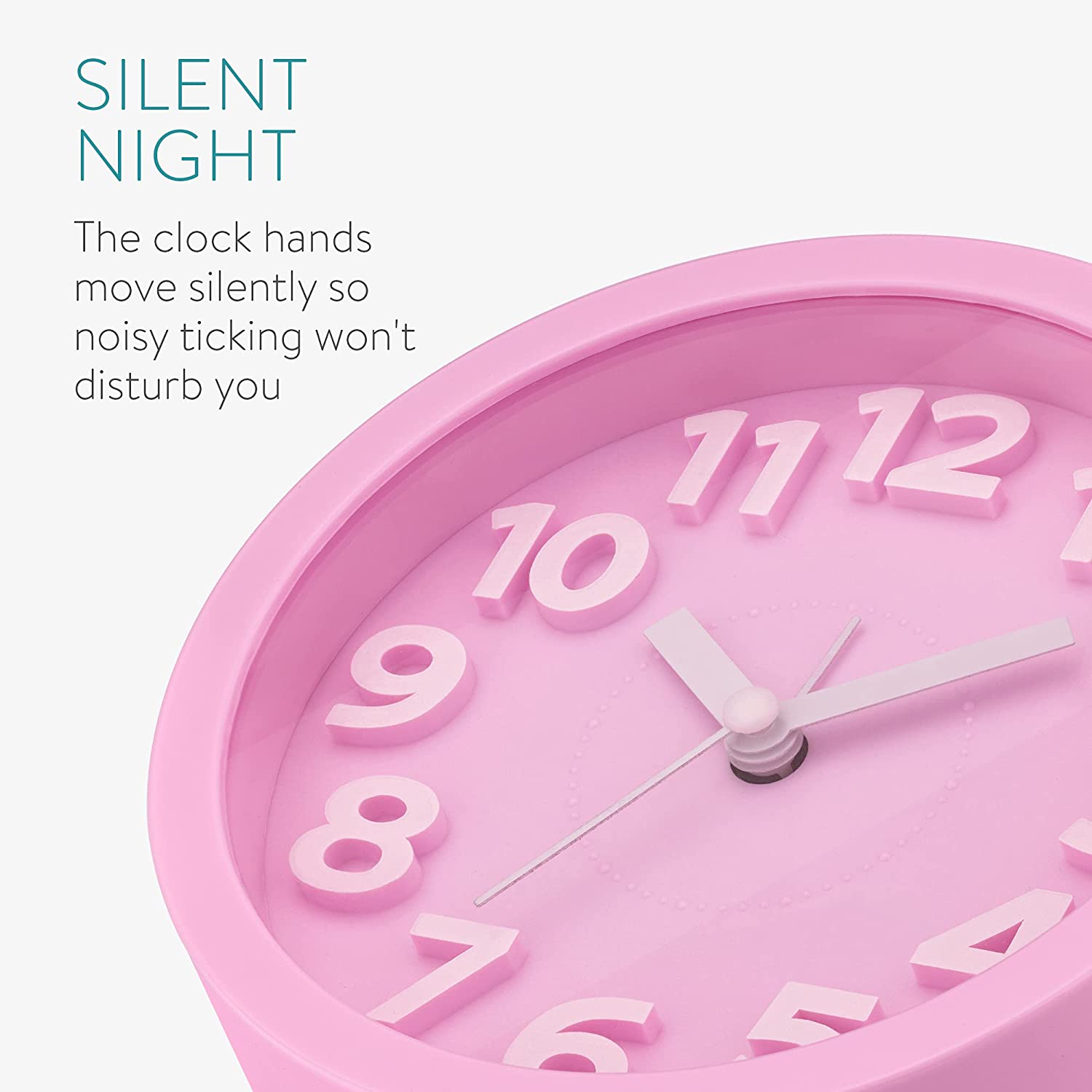 Navaris Παιδικό Αναλογικό Ρολόι και Ξυπνητήρι - Pink - 54910.08