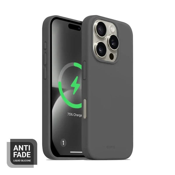 Crong iPhone 16 Pro Color Cover Magnetic - Θήκη Σιλικόνης με MagSafe - Titanium