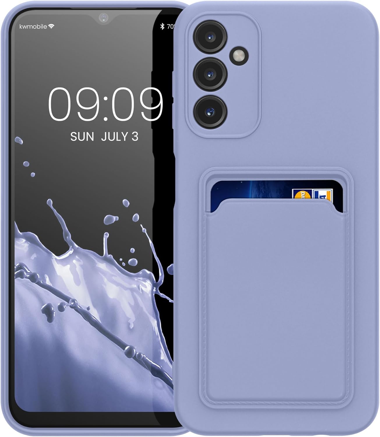 KW Samsung Galaxy A14 5G Θήκη Σιλικόνης TPU με Υποδοχή για Κάρτα - Lavender