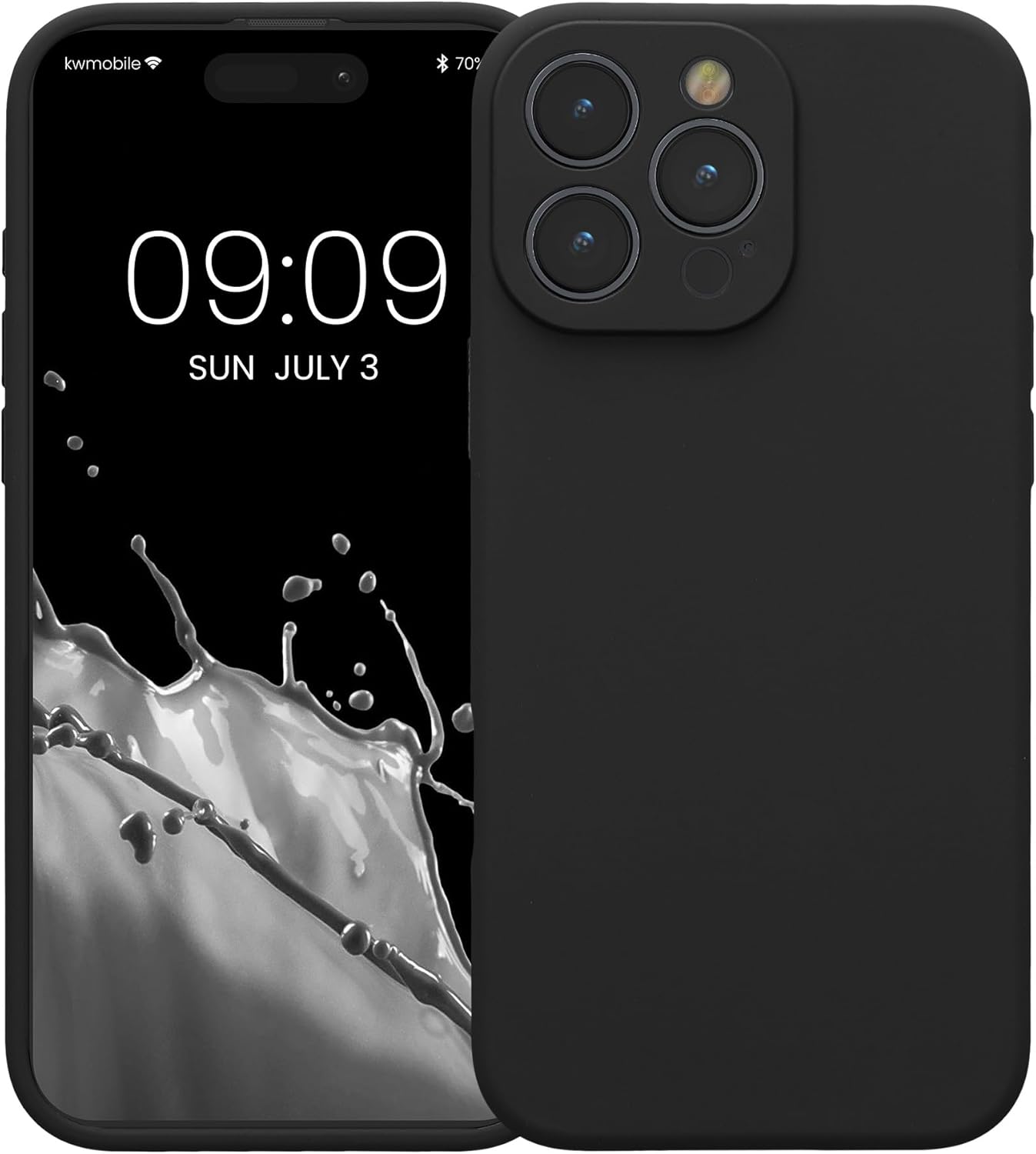 KW iPhone 16 Pro Max Θήκη Σιλικόνης Rubberized TPU - Black