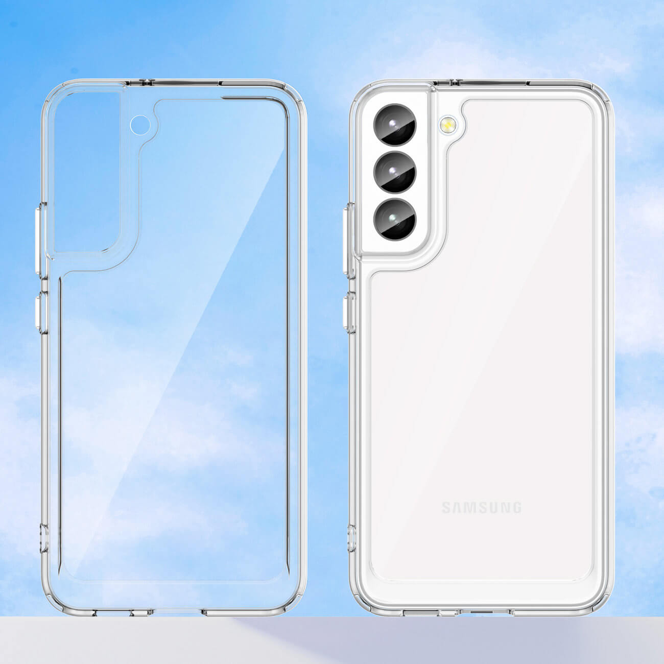 OEM Samsung Galaxy S23+ Outer Space Σκληρή Θήκη με Πλαίσιο Σιλικόνης - Διάφανη