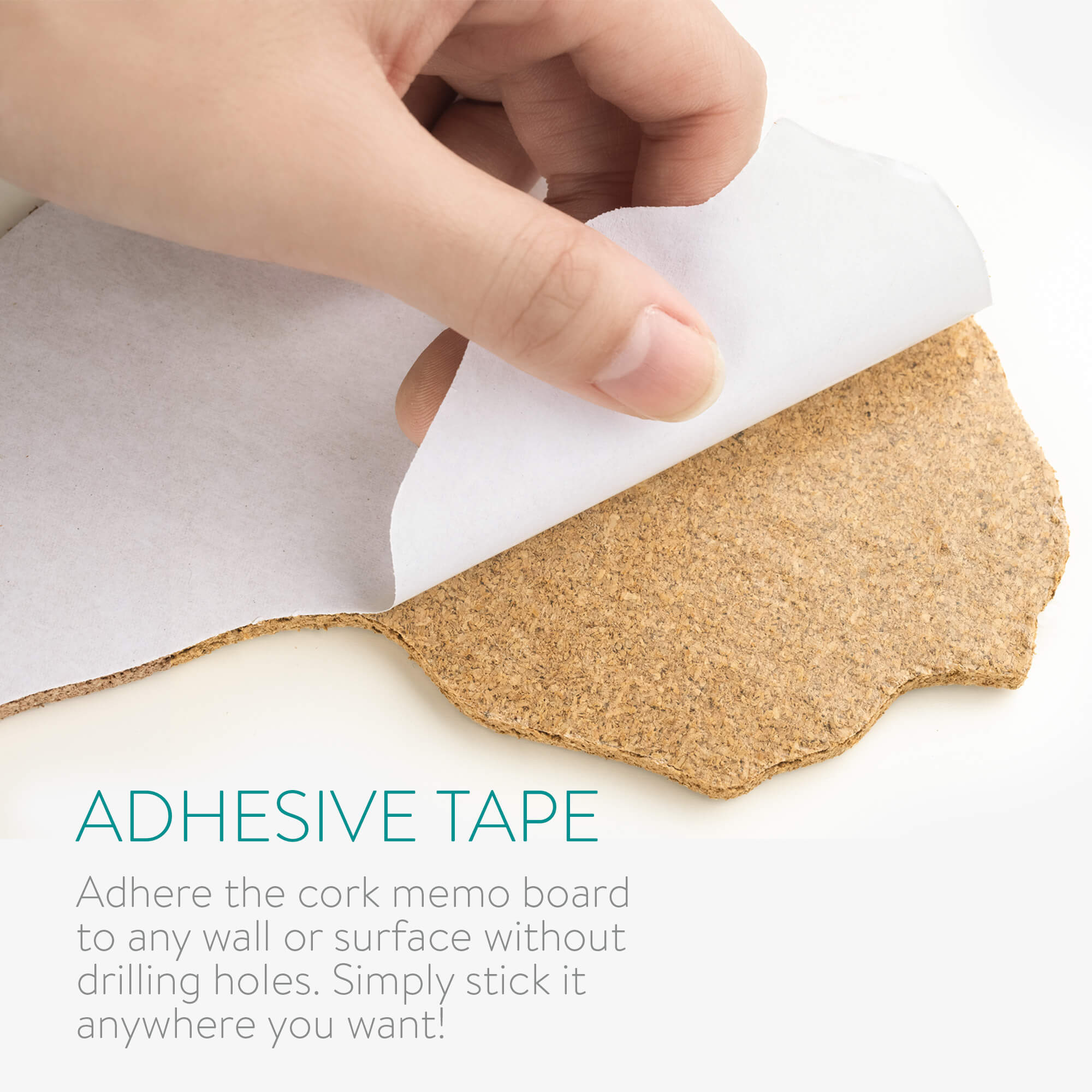 Navaris Cork Pink Board - Πίνακας Ανακοινώσεων με Πινέζες - Design World Map - Black - 53172.1.01