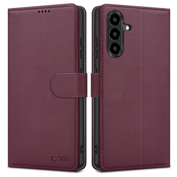 Tech - Protect Samsung Galaxy A56 5G Θήκη Πορτοφόλι Stand από Δερματίνη - Mulberry