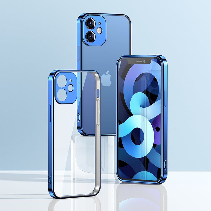 Joyroom iPhone 12 Pro Max Beauty Series TPU Case Λεπτή Θήκη Σιλικόνης - Διάφανη / Blue