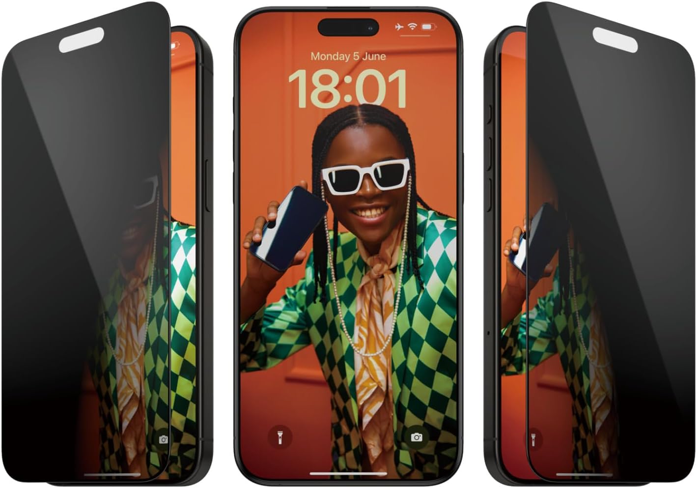 PanzerGlass iPhone 15 Pro Max Ultra-Wide Fit Easy Aligner Privacy Full Screen Αντιχαρακτικό Γυαλί Οθόνης - Black