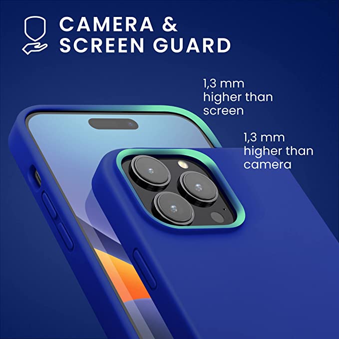 KW iPhone 14 Pro Max Θήκη Σιλικόνης Rubberized TPU - Baltic Blue - 59074.134